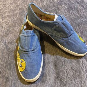 Looney Tunes Women's Yellow and Blue Trainers Size 10